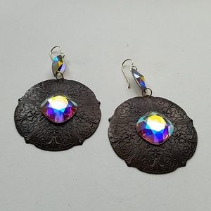 GASOLINE GLAMOUR Jewelry - GYPSY queen MEDALLION XL OPAL EARRINGS NEW GASOLINE GLAMOUR Jewelry - GYPSY queen MEDALLION XL OPAL EARRINGS NEW